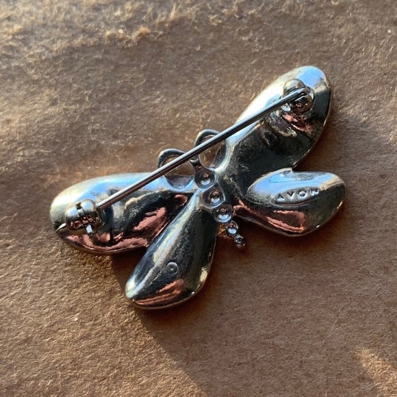 Pretty Vintage Silver Tone Metal Avon
Butterfly Brooch With Purple Rhinestones - Picture 5 of 5